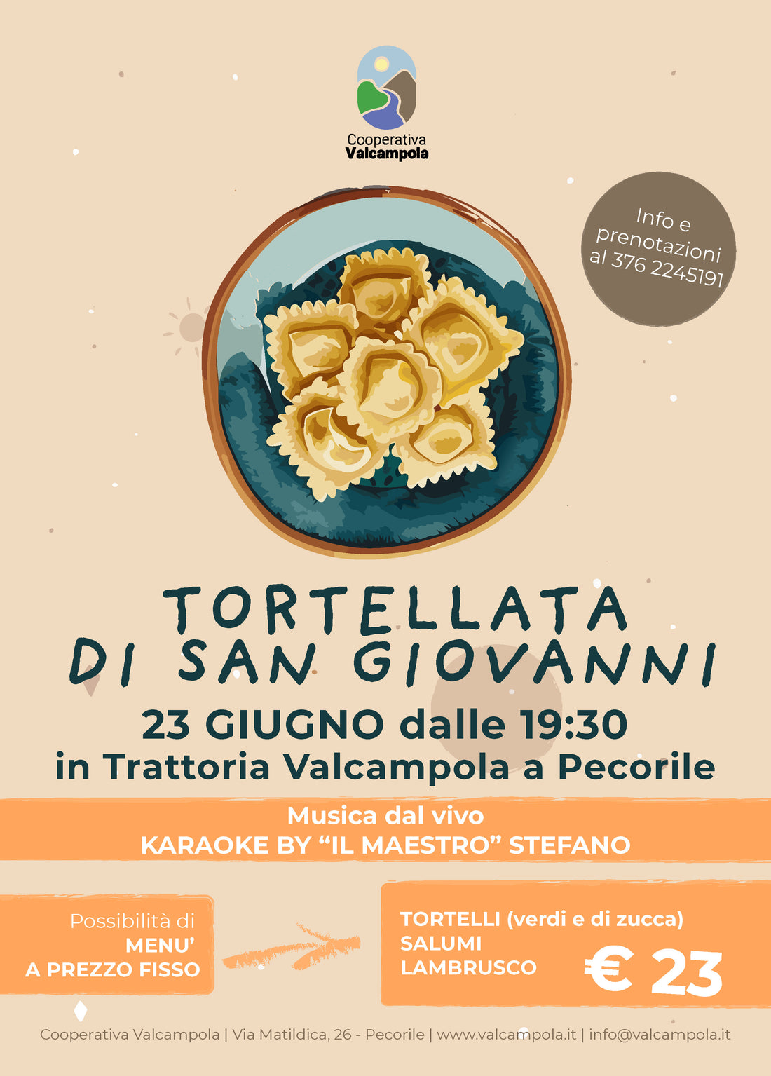 Tortellata di San Giovanni: domenica 23 giugno!