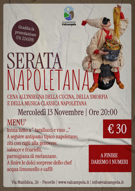 Mercoledi 13.11.24 portiamo Napoli in Valcampola